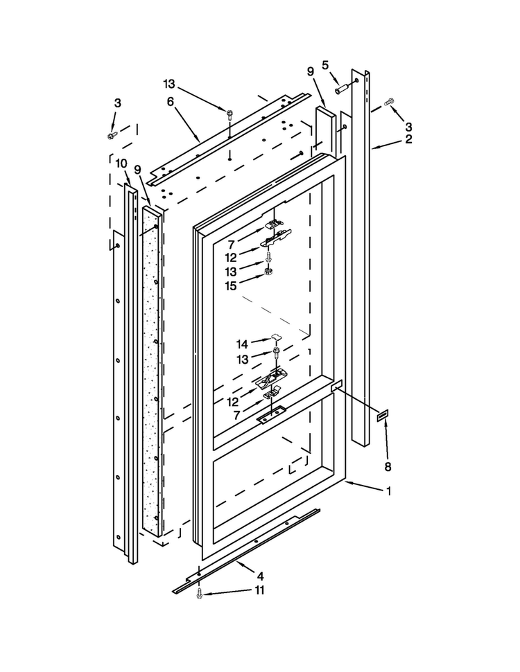 Cabinet Trim Parts Diagram and Parts List for JF42SSFXDA01  Jenn-Air Refrigerator