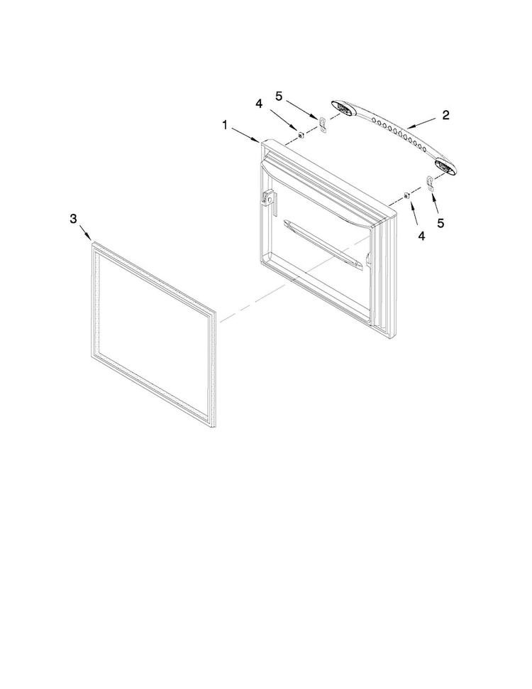 Freezer Door Parts Diagram and Parts List for MBF2258XEB4  Maytag Refrigerator