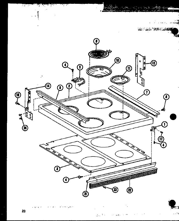 Page 8 Diagram and Parts List for RCR-5 P8531901S Amana Microwave Oven Combo
