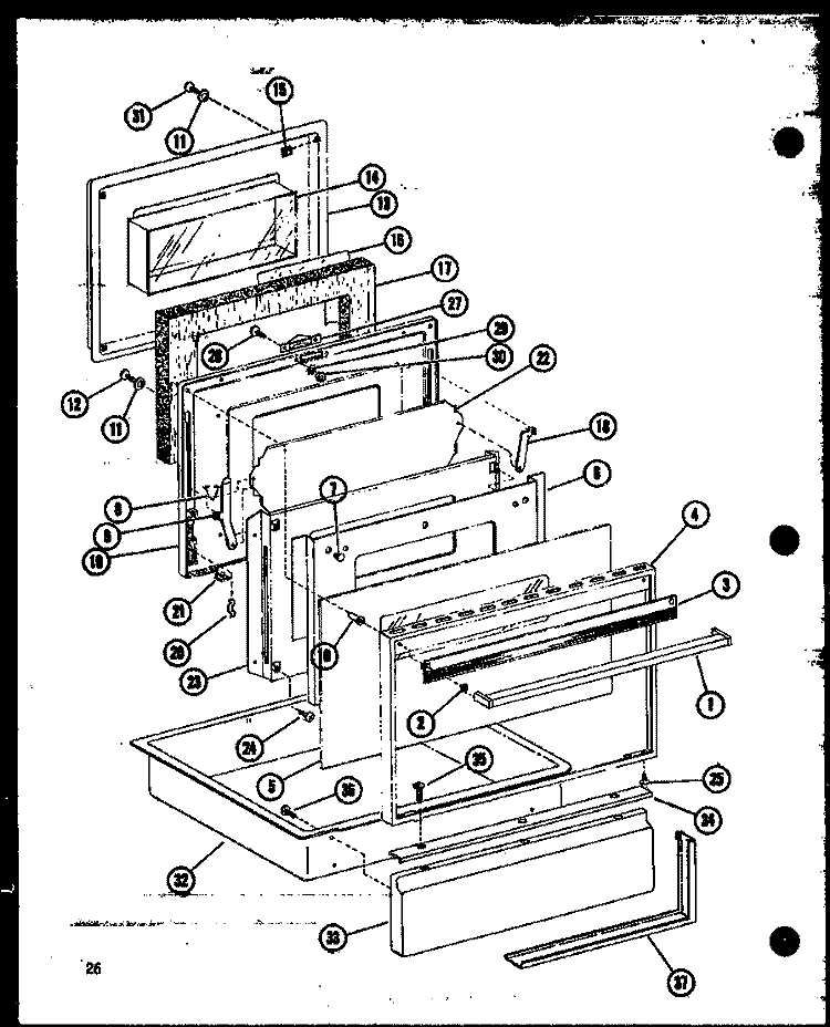 Page 11 Diagram and Parts List for RCR-5 P8531901S Amana Microwave Oven Combo