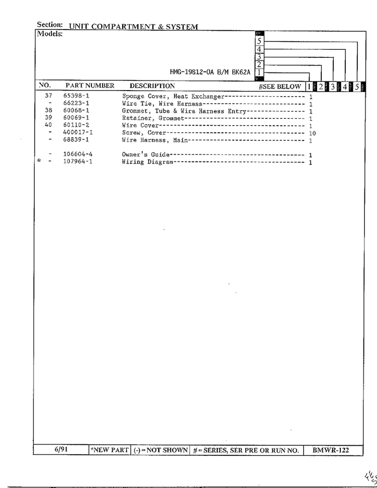 Unit Compartment And System Page 3 Diagram and Parts List for 19812-0A  Admiral Refrigerator
