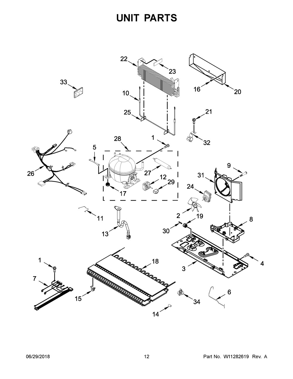 Unit Parts Diagram and Parts List for MBR1957FEZ02  Maytag Refrigerator
