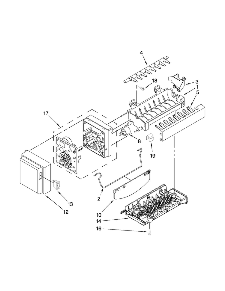 Icemaker Parts Diagram and Parts List for MFI2269VEQ7  Maytag Refrigerator