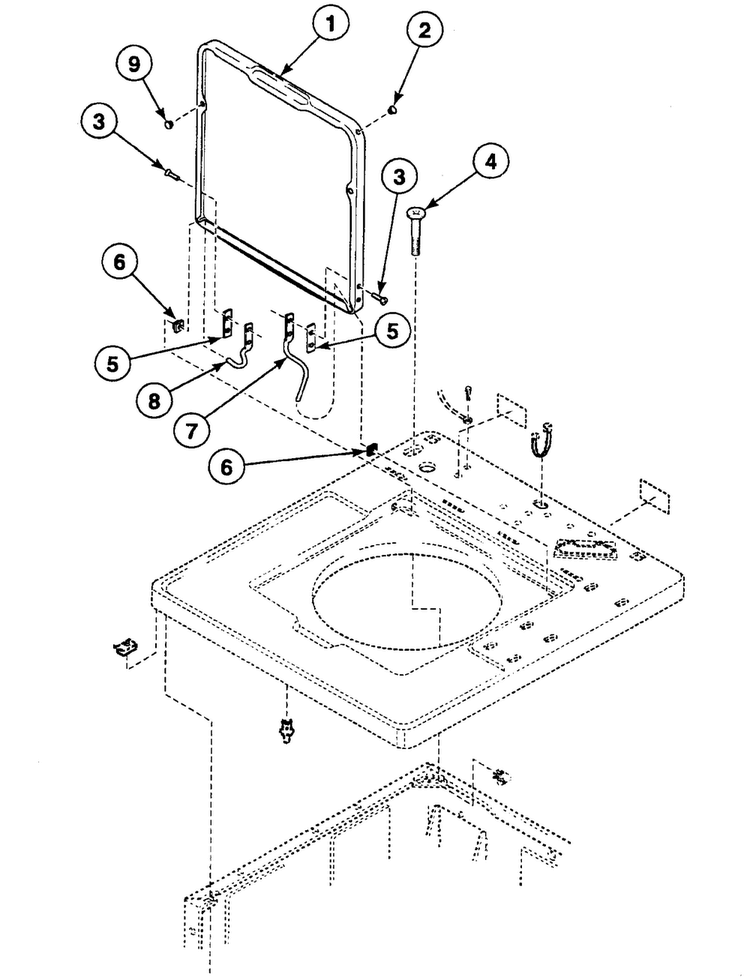 Lid Assy Diagram and Parts List for SWT621LD  Speed Queen Washer