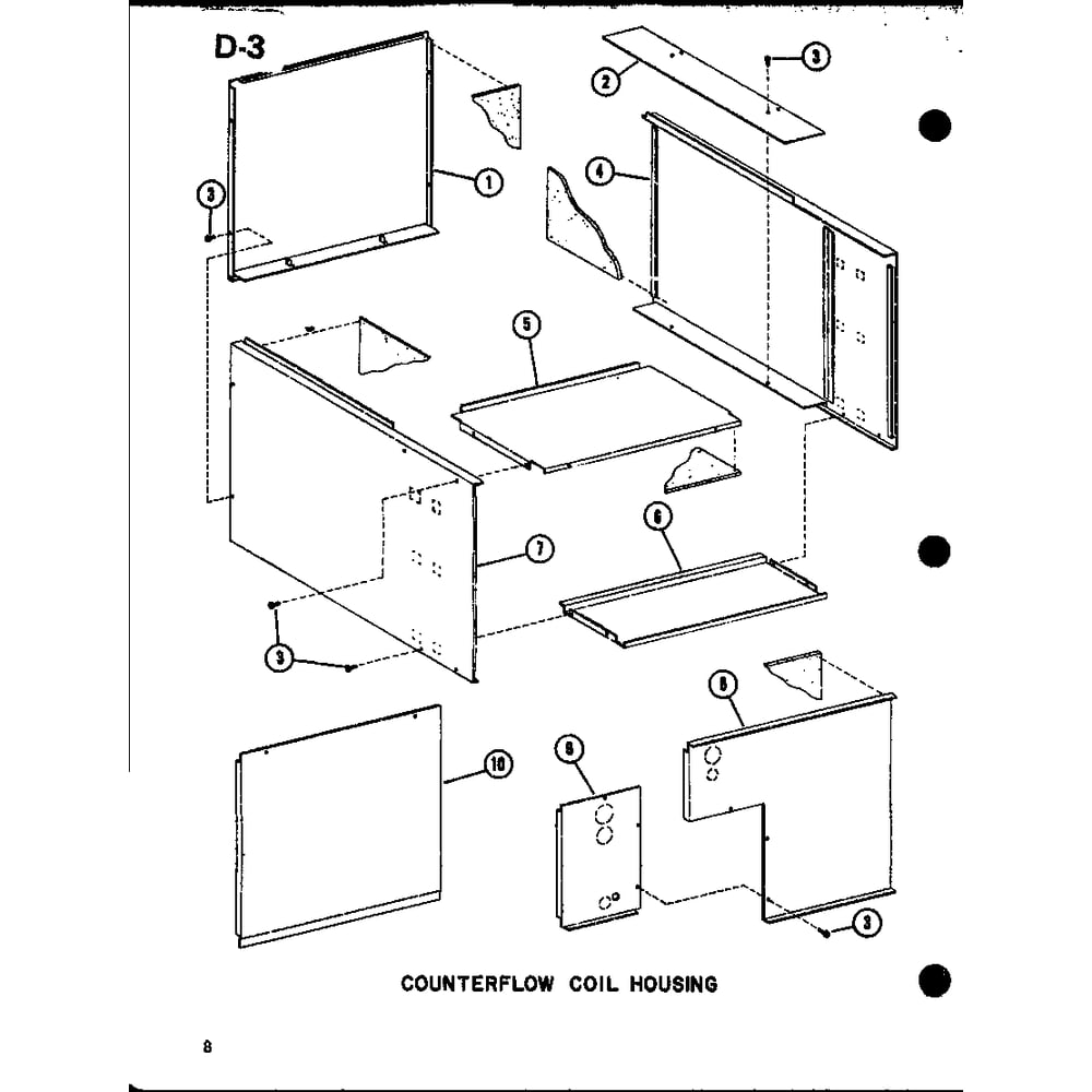Counterflow Coil Housing Diagram and Parts List for CFC36AOM-A P67487-5C Amana Air Conditioner