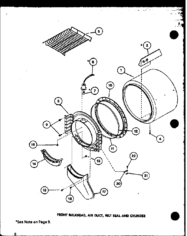 Section 7 Diagram and Parts List for LG2912 P7804826W Amana Dryer