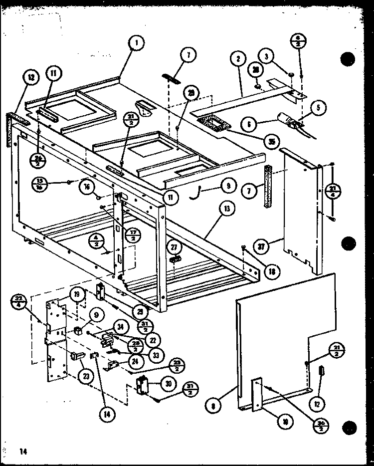 Page 5 Diagram and Parts List for RCR-700 P8572701S Amana Microwave Oven Combo