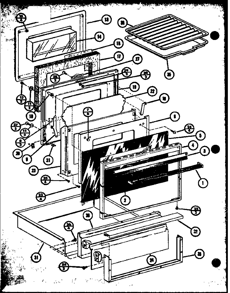 Page 12 Diagram and Parts List for RCR-700 P8572701S Amana Microwave Oven Combo
