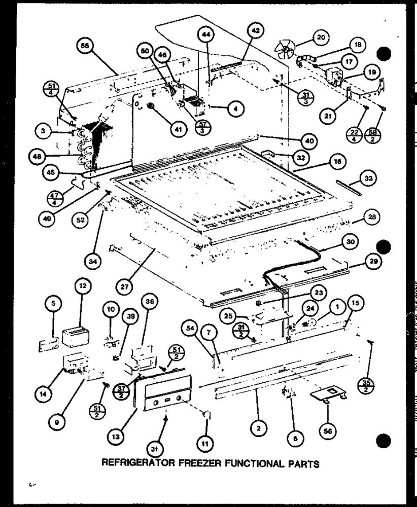 Refrigerator Freezer Functional Parts 3 Diagram and Parts List for IC3H-P7621307W-TM  Amana Refrigerator