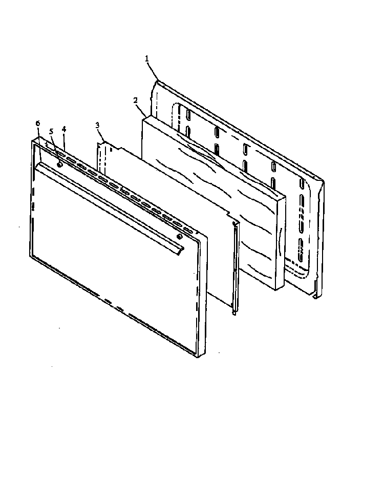 Solid Panel Door-see Note For Specific Models Covered Diagram and Parts List for SNK26AA0 P1142988NW Amana Range