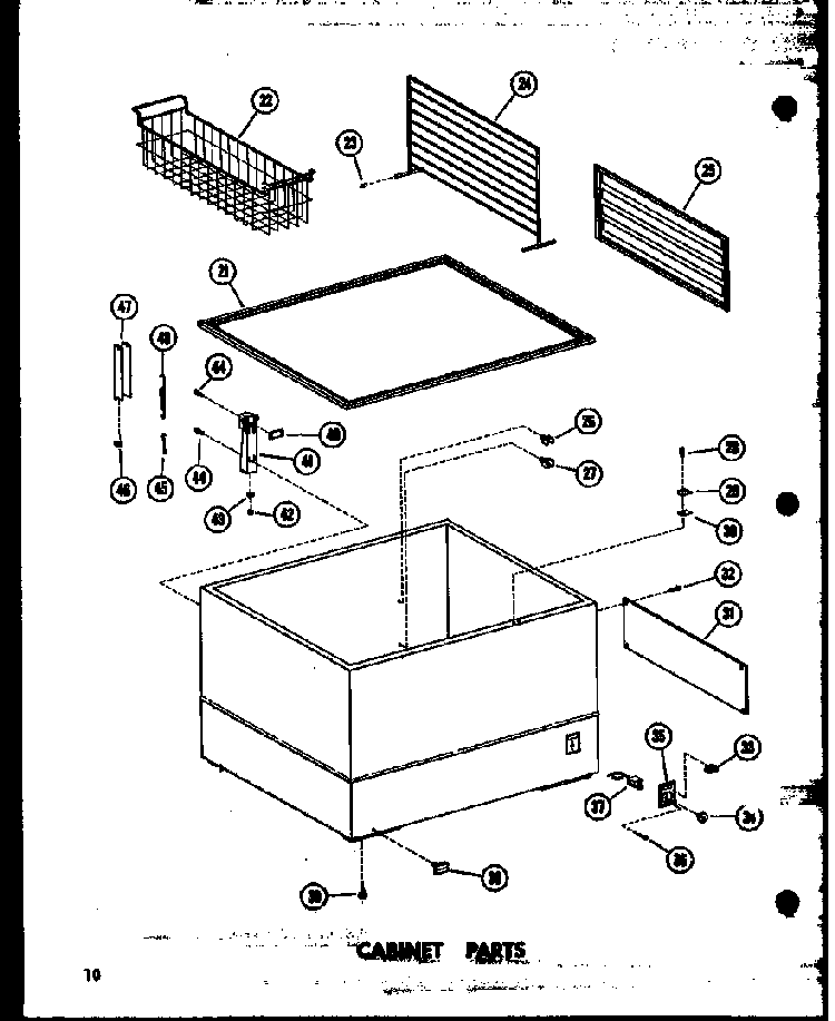 Cabinet Parts Diagram and Parts List for C11W P60330-9W Amana Freezer