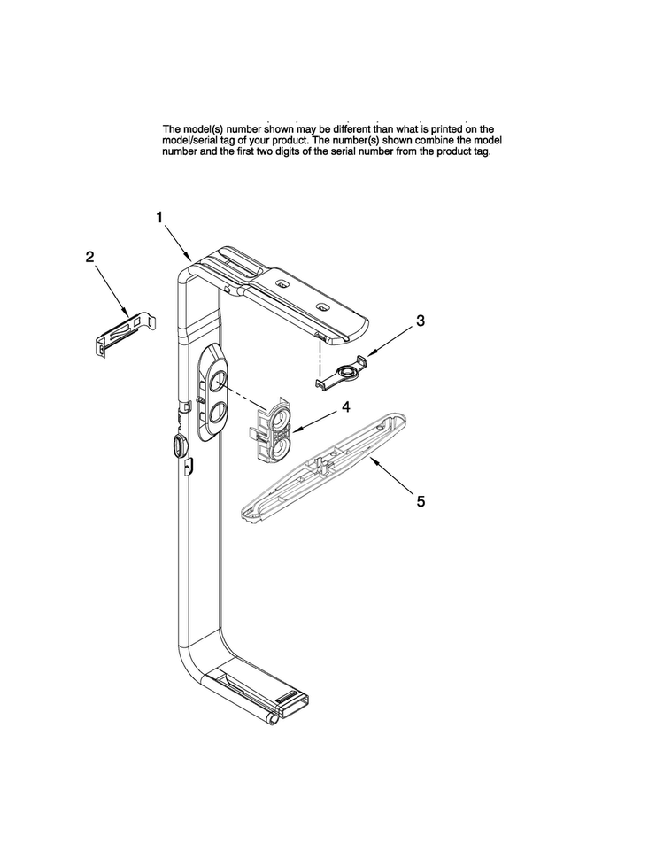 Upper Wash And Rinse Parts Diagram and Parts List for JDB1095AWS41  Jenn-Air Dishwasher