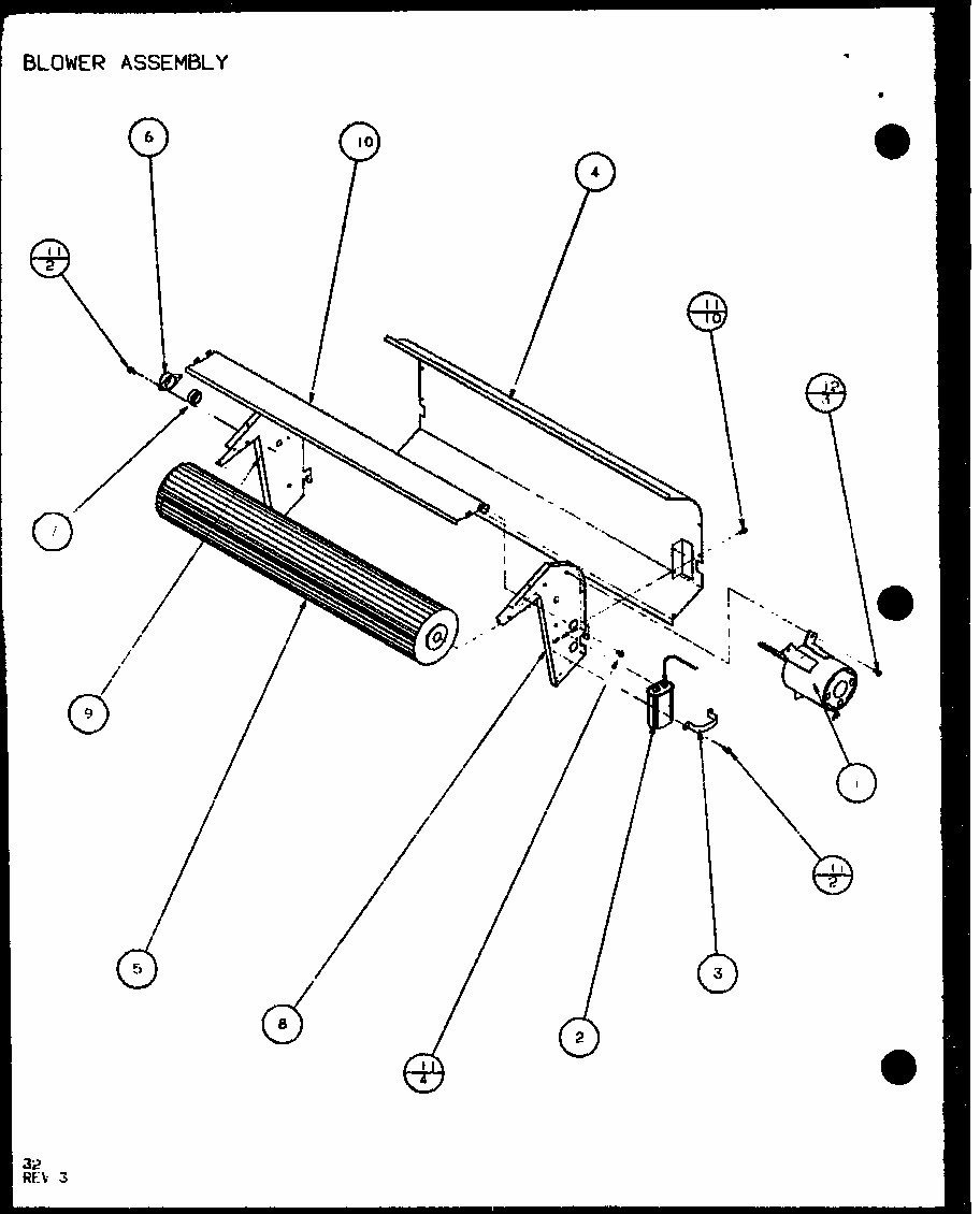 Blower Assembly (pth09300er/p9812608r) (pth09400er/p9872108r) Diagram and Parts List for PTH12300ER P9812615R Amana Air Conditioner