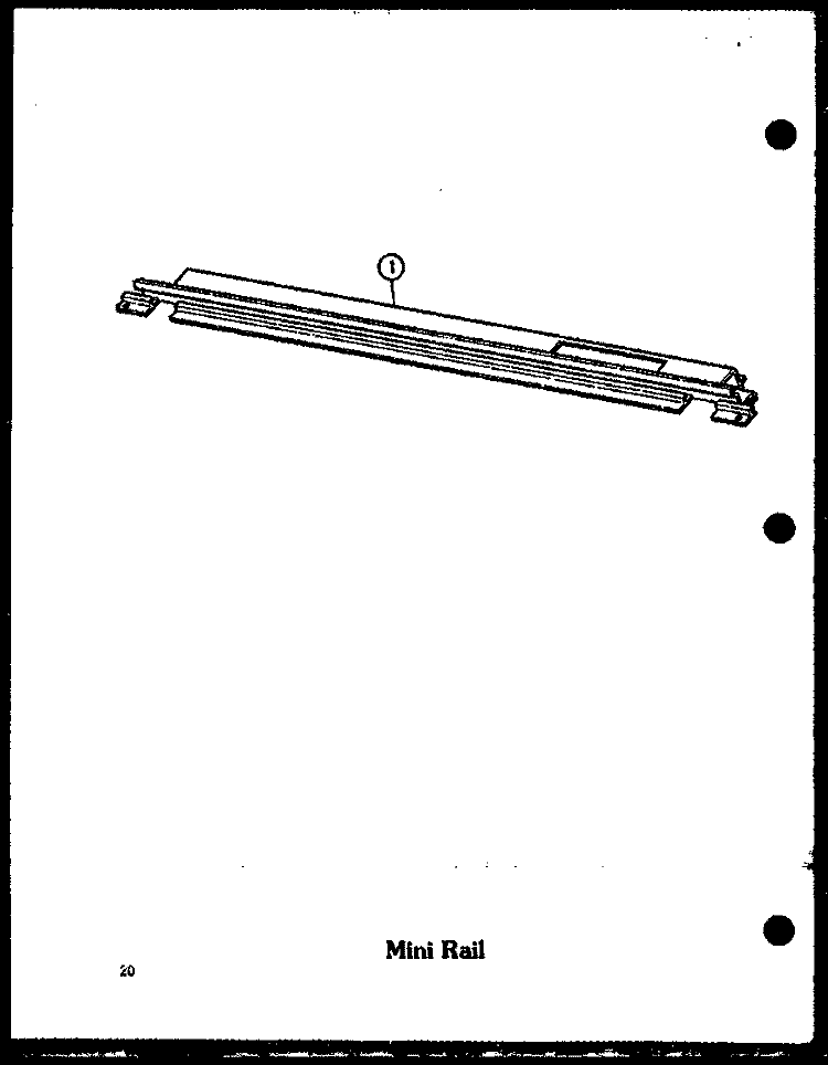 MINI RAIL Diagram and Parts List for ADMIC P8554805S Amana Range