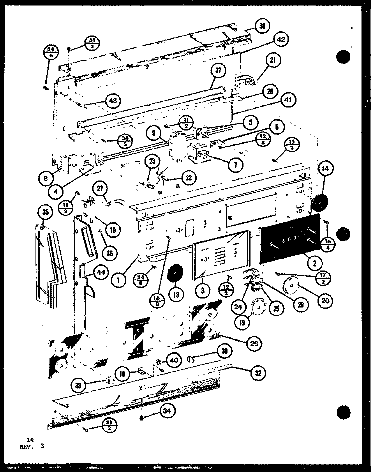 Page 5 Diagram and Parts List for ARC505B P8562005S Amana Wall Oven
