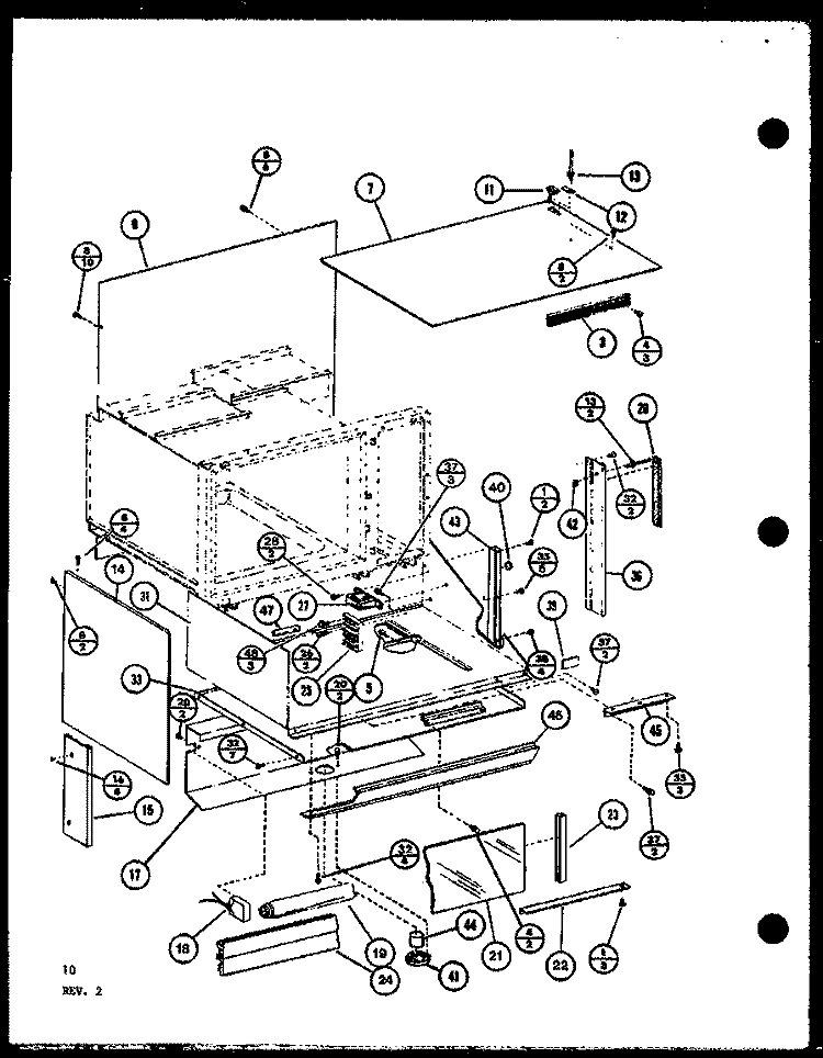 Page 3 Diagram and Parts List for RCC1020 P8576902S Amana Microwave Oven Combo