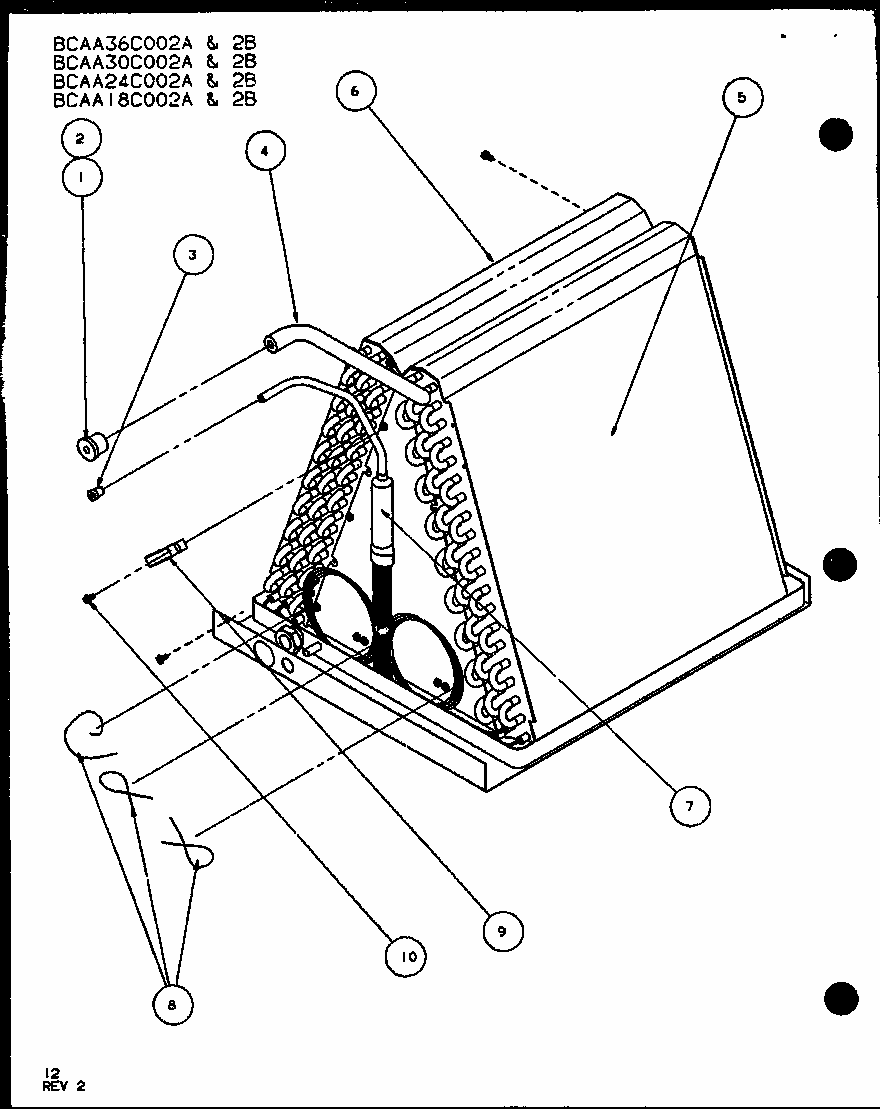 Section 1 Diagram and Parts List for BCAA30T002A P1102006C Amana Air Conditioner