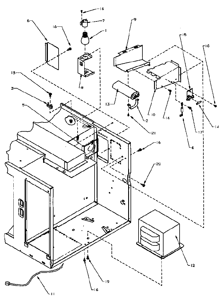 Electrical Parts And Components Diagram and Parts List for RSBG659P P1170306MZ Amana Microwave