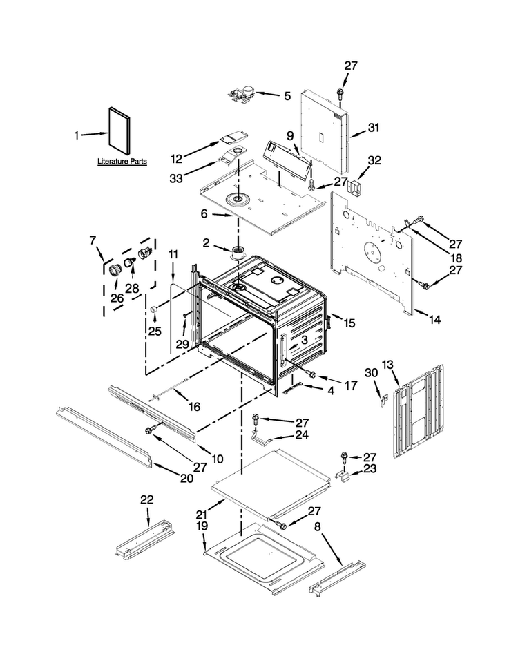 Oven Parts Diagram and Parts List for MMW7730DE01  Maytag Microwave