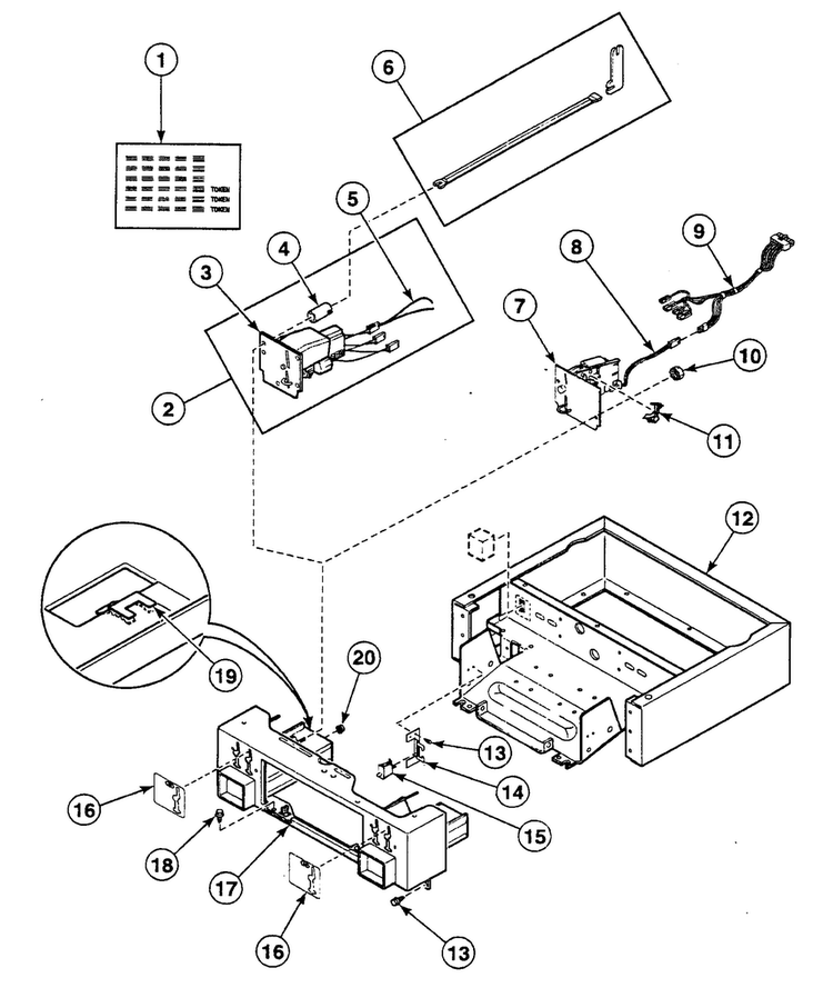 Cabinet Control Diagram and Parts List for SSEZ07LF1500  Speed Queen Dryer