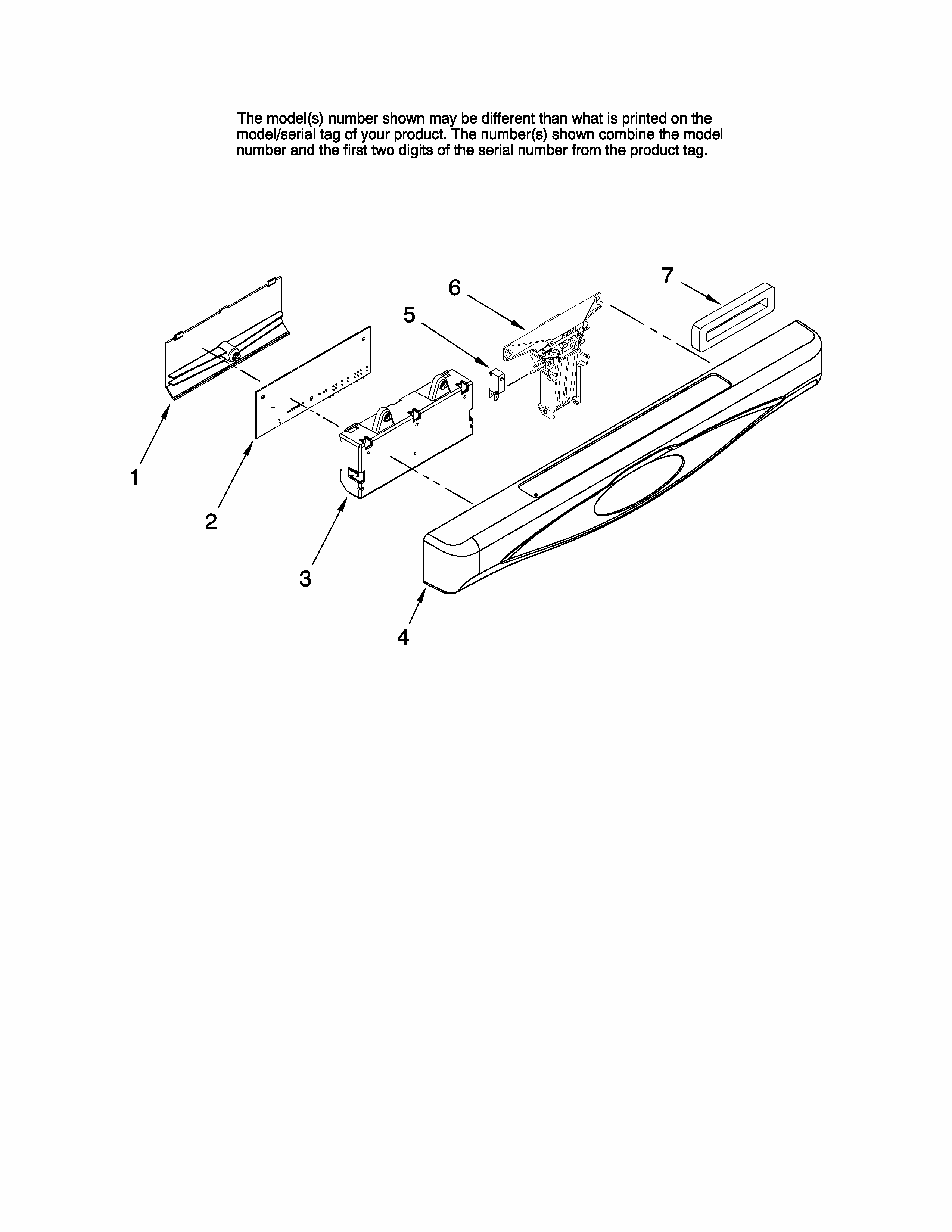 Control Panel Parts Diagram and Parts List for MDB5601AWQ2  Maytag Dishwasher