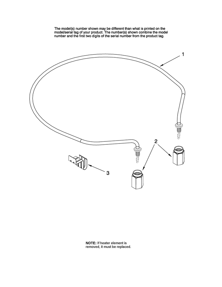 Heater Parts Diagram and Parts List for MDB5601AWB1  Maytag Dishwasher
