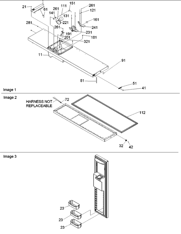 Freezer Door Diagram and Parts List for SRD528VE-P1320402WE  Amana Refrigerator