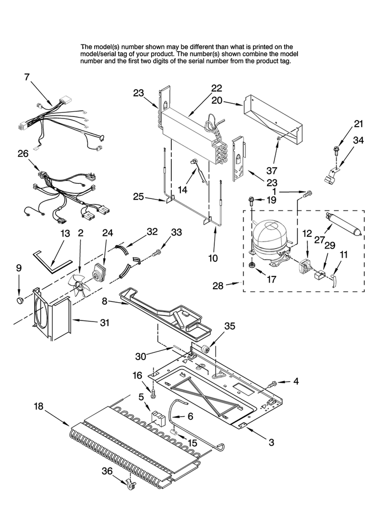 Unit Parts Diagram and Parts List for MBR1957VES10  Maytag Refrigerator