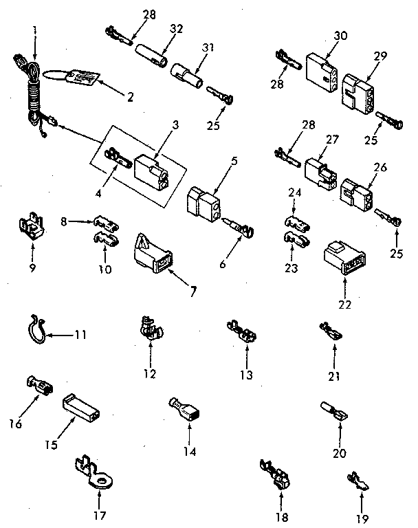 Power Cord And Wire Terminals Diagram and Parts List for NG8639W53921  Speed Queen Dryer