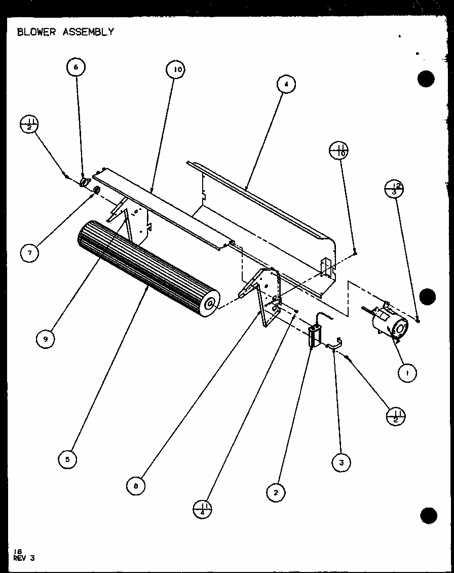 Blower Assembly (pth07300e/p9806801r) (pth07400e/p9806901r) (pth07300ec/p9811801r) (pth07400ec/p9872301r) Diagram and Parts List for PTH09400F P1102701R Amana Air Conditioner