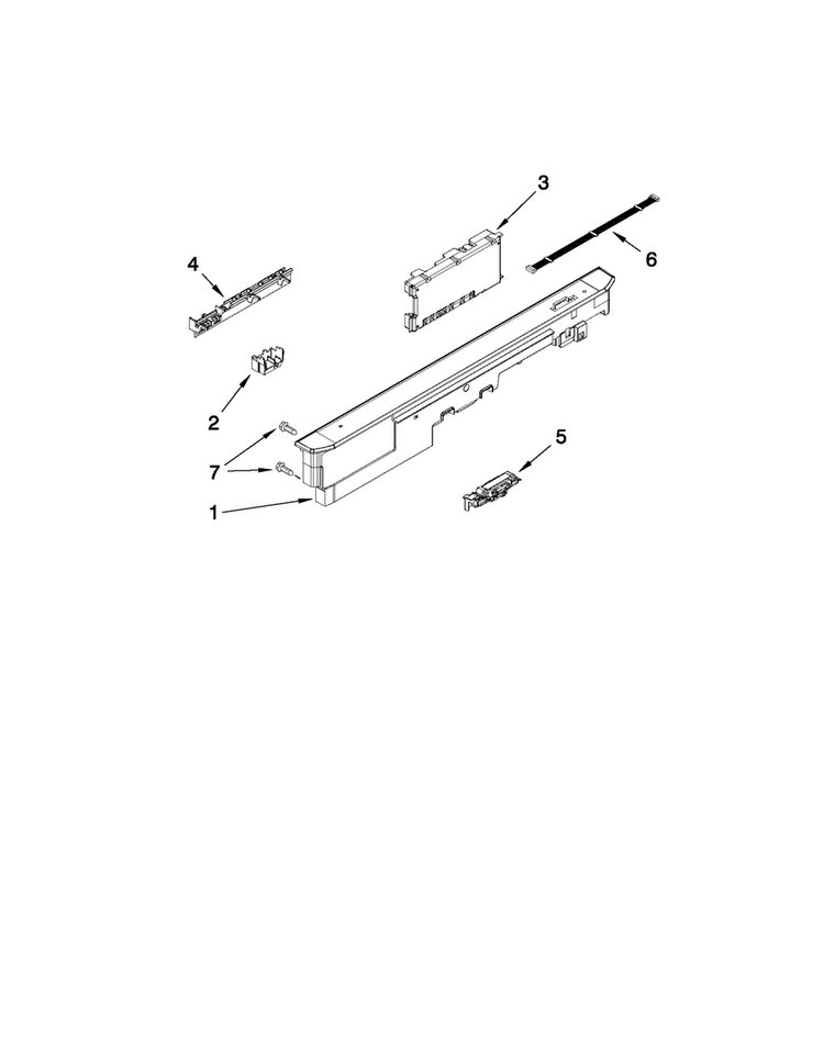 Control Panel And Latch Parts Diagram and Parts List for MDB6769PAB1  Maytag Dishwasher