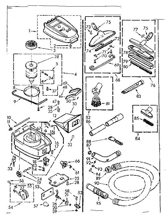 Unit Parts Diagram and Parts List for 11620500  Kenmore Filters & Accessories