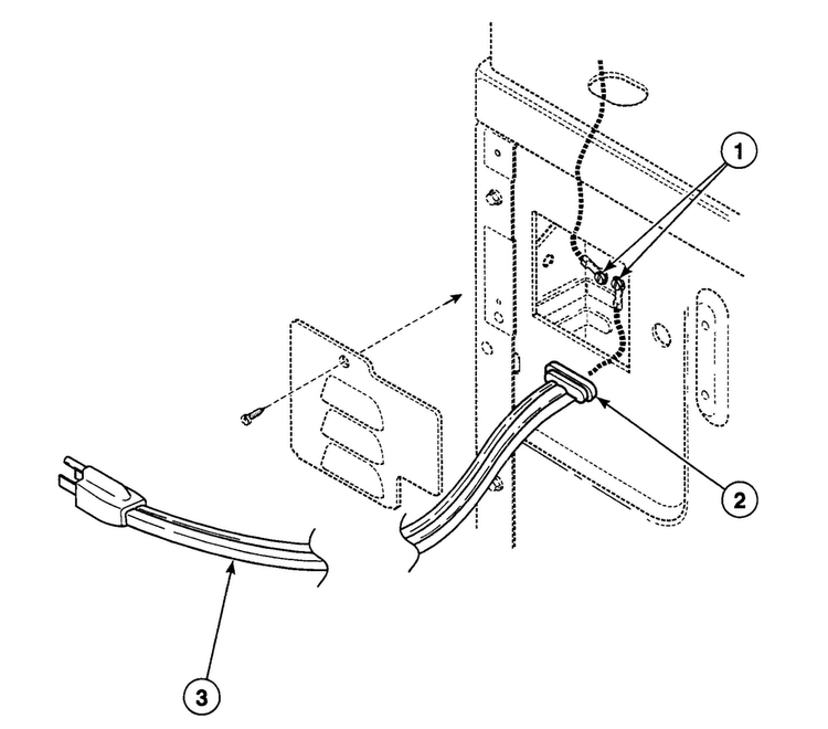 Power Cord Diagram and Parts List for SDG109WF99L6  Speed Queen Dryer