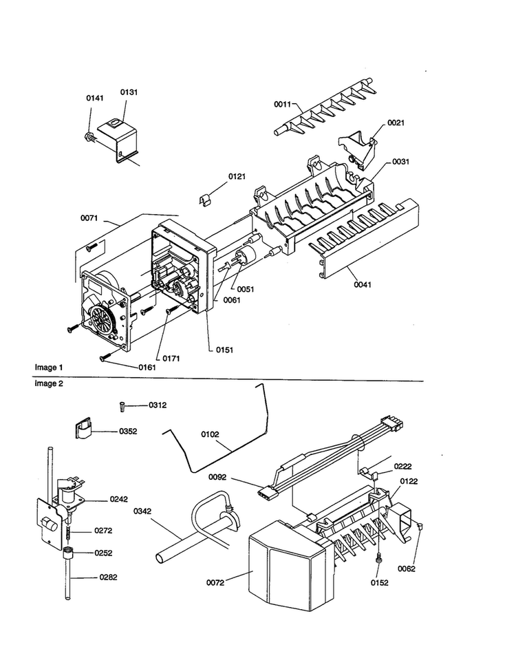Ice Maker Assembly And Parts Diagram and Parts List for BRF20TE-P1199202WE  Amana Refrigerator