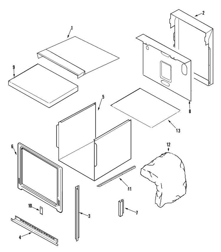 Body Diagram and Parts List for JJW9330DDS  Jenn-Air Wall Oven