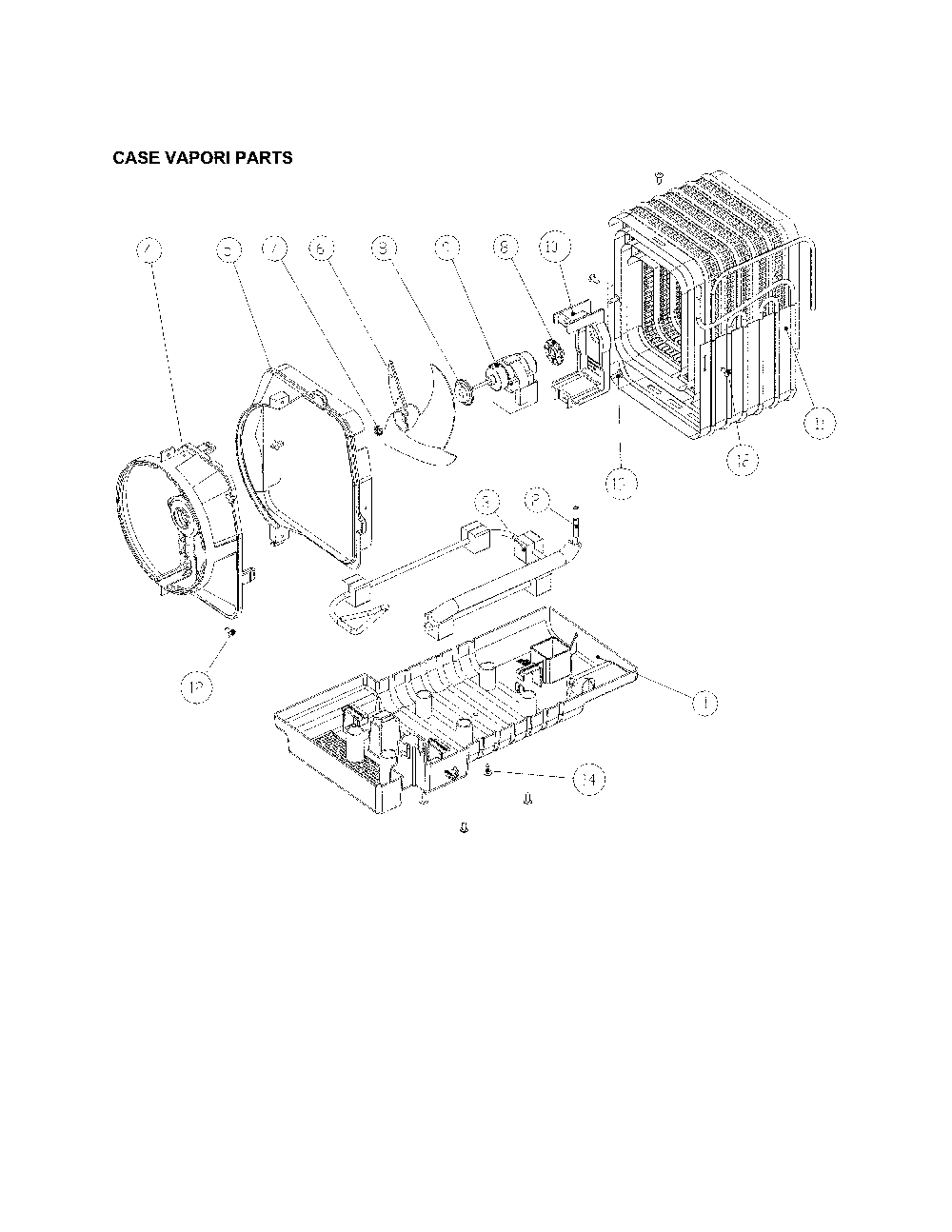 Case Vapori Parts Diagram and Parts List for 11170612910  Kenmore Refrigerator