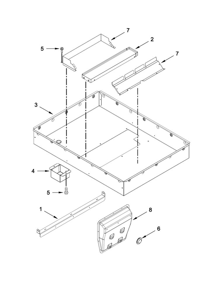 Burner Box Parts Diagram and Parts List for JED3430WF00  Jenn-Air Cooktop