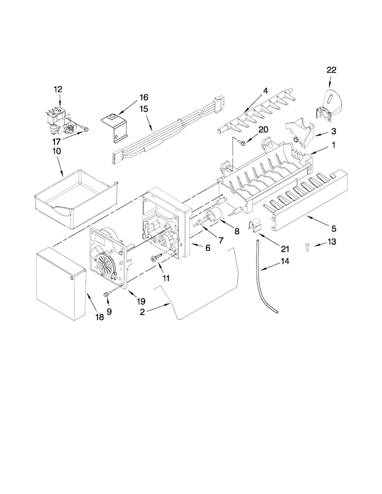 Icemaker Parts Diagram and Parts List for JFC2089WEP3  Jenn-Air Refrigerator