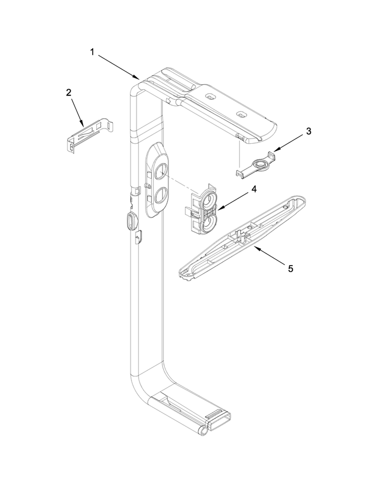 Upper Wash And Rinse Parts Diagram and Parts List for MDBH980AWS1  Maytag Dishwasher