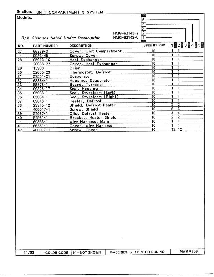 Unit Compartment And System Page 2 Diagram and Parts List for 62143-0A  Admiral Refrigerator