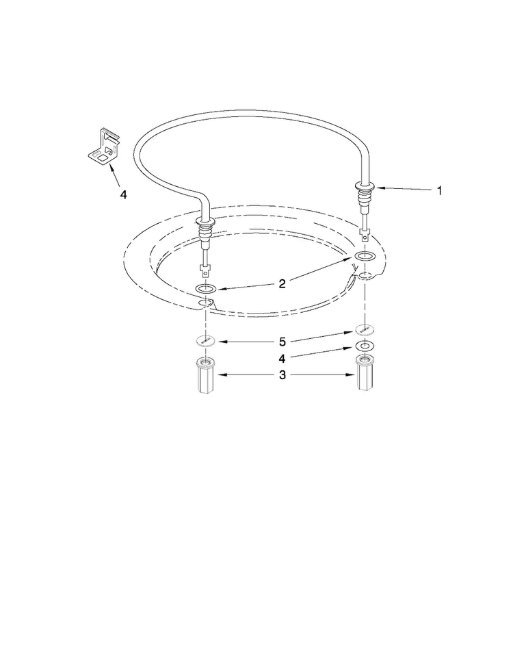 Heater Parts Diagram and Parts List for ADB1400PYB1  Amana Dishwasher