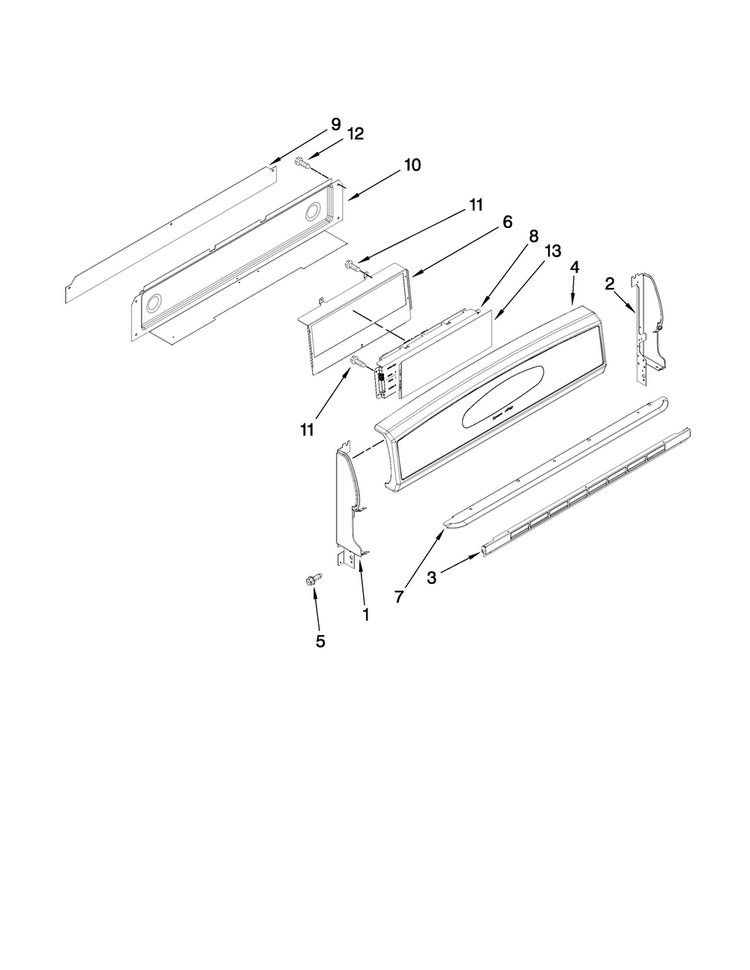 Control Panel Parts Diagram and Parts List for MGR6775BDB19  Maytag Range