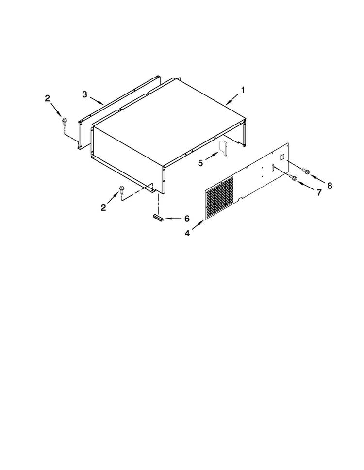 Top Grille And Unit Cover Parts Diagram and Parts List for JS48NXFXDW03  Jenn-Air Refrigerator
