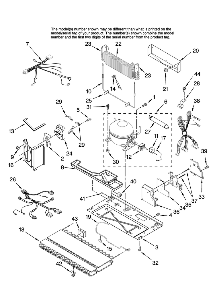 Unit Parts Diagram and Parts List for MFD2562VEW10  Maytag Refrigerator