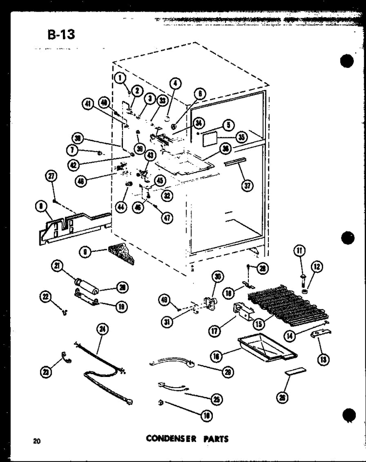 Condenser Parts Diagram and Parts List for TC18D-L-P74660-5WL  Amana Refrigerator