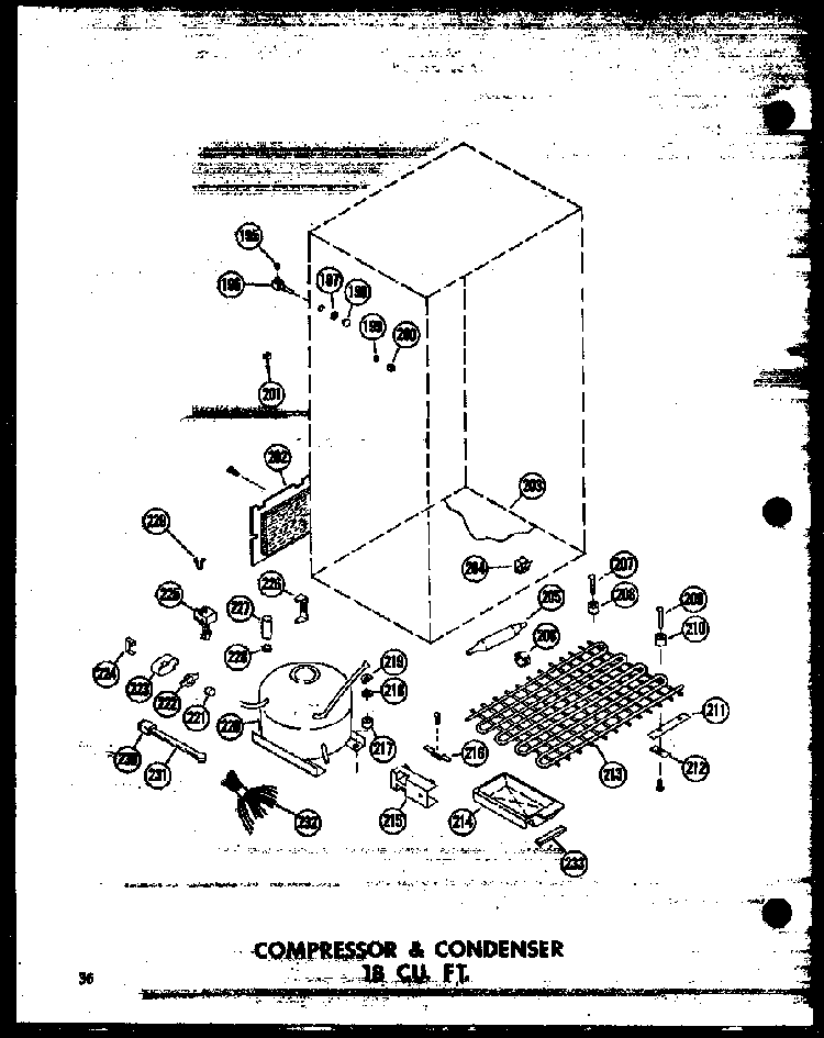 Section 21 Diagram and Parts List for TC18N-A-P60303-59WA  Amana Refrigerator