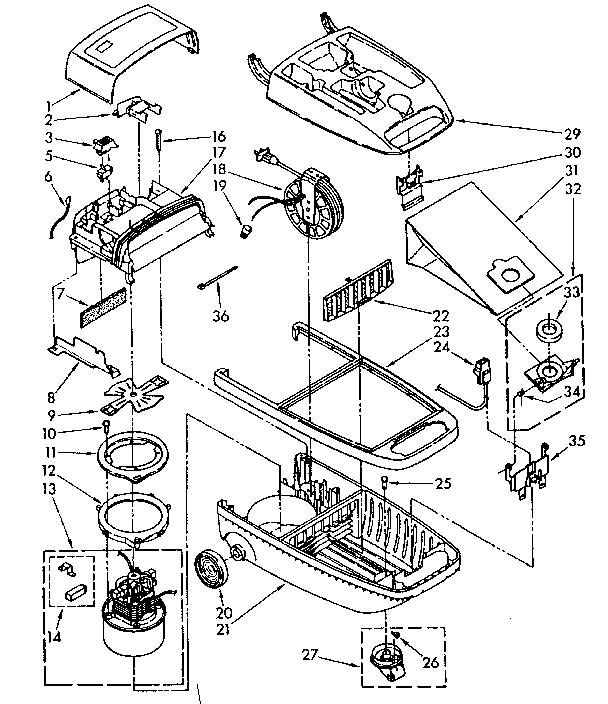 Vacuum Cleaner Diagram and Parts List for 1162632080  Kenmore Canister Vacuum