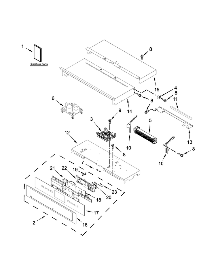 Control Panel Parts Diagram and Parts List for JJW3430DP01  Jenn-Air Wall Oven