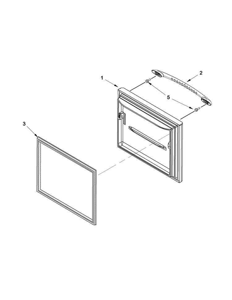 Freezer Door Diagram and Parts List for MBR1957WES3  Maytag Refrigerator