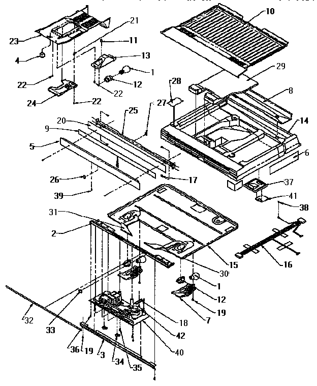Divider Block Diagram and Parts List for TX18R-P1158412W  Amana Refrigerator